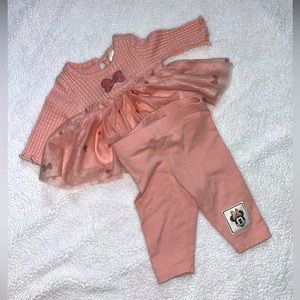 Disney baby set of long sleeve and legging for baby girl